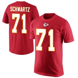 Mitchell Schwartz Red Rush Pride Name & Number - #71 Football Kansas City Chiefs T-Shirt