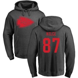 Travis Kelce Ash One Color - #87 Football Kansas City Chiefs Pullover Hoodie