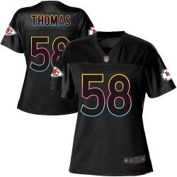 Game Women's Derrick Thomas Black Jersey - #58 Football Kansas City Chiefs Fashion