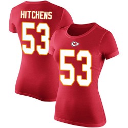 Women's Anthony Hitchens Red Rush Pride Name & Number - #53 Football Kansas City Chiefs T-Shirt