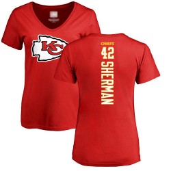 Women's Anthony Sherman Red Backer - #42 Football Kansas City Chiefs T-Shirt