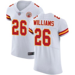 Elite Men's Damien Williams White Road Jersey - #26 Football Kansas City Chiefs Vapor Untouchable