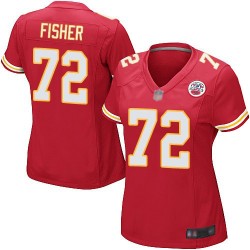 Game Women's Eric Fisher Red Home Jersey - #72 Football Kansas City Chiefs