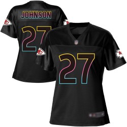 Game Women's Larry Johnson Black Jersey - #27 Football Kansas City Chiefs Fashion