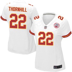 Game Women's Juan Thornhill White Road Jersey - #22 Football Kansas City Chiefs