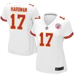 Game Women's Mecole Hardman White Road Jersey - #17 Football Kansas City Chiefs