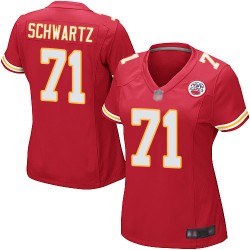 Game Women's Mitchell Schwartz Red Home Jersey - #71 Football Kansas City Chiefs