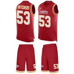 Limited Men's Anthony Hitchens Red Jersey - #53 Football Kansas City Chiefs Tank Top Suit