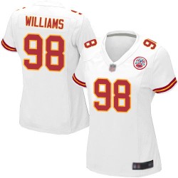Game Women's Xavier Williams White Road Jersey - #98 Football Kansas City Chiefs