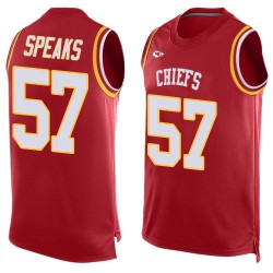 Limited Men's Breeland Speaks Red Jersey - #57 Football Kansas City Chiefs Player Name & Number Tank Top