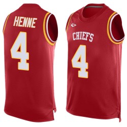 Limited Men's Chad Henne Red Jersey - #4 Football Kansas City Chiefs Player Name & Number Tank Top