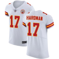 Elite Men's Mecole Hardman White Road Jersey - #17 Football Kansas City Chiefs Vapor Untouchable