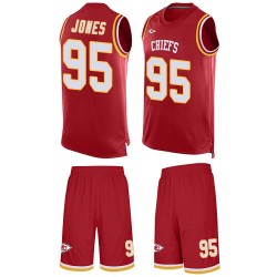 Limited Men's Chris Jones Red Jersey - #95 Football Kansas City Chiefs Tank Top Suit