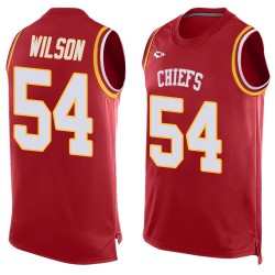 Limited Men's Damien Wilson Red Jersey - #54 Football Kansas City Chiefs Player Name & Number Tank Top