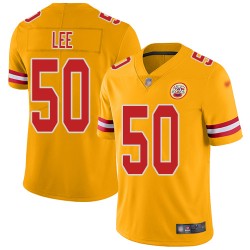 Limited Men's Darron Lee Gold Jersey - #50 Football Kansas City Chiefs Inverted Legend