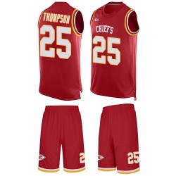 Limited Men's Darwin Thompson Red Jersey - #25 Football Kansas City Chiefs Tank Top Suit