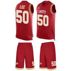 Limited Men's Darron Lee Red Jersey - #50 Football Kansas City Chiefs Tank Top Suit