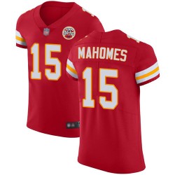 Elite Men's Patrick Mahomes Red Home Jersey - #15 Football Kansas City Chiefs Vapor Untouchable