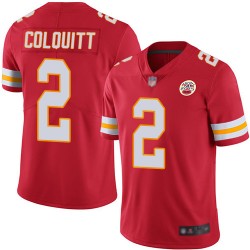 Limited Men's Dustin Colquitt Red Home Jersey - #2 Football Kansas City Chiefs Vapor Untouchable