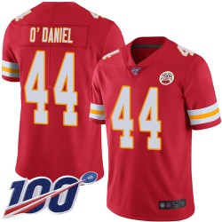 Limited Men's Dorian O'Daniel Red Home Jersey - #44 Football Kansas City Chiefs 100th Season Vapor Untouchable