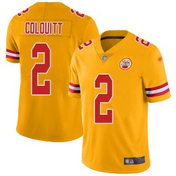 Limited Men's Dustin Colquitt Gold Jersey - #2 Football Kansas City Chiefs Inverted Legend