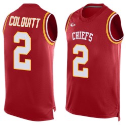 Limited Men's Dustin Colquitt Red Jersey - #2 Football Kansas City Chiefs Player Name & Number Tank Top