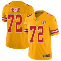 Limited Men's Eric Fisher Gold Jersey - #72 Football Kansas City Chiefs Inverted Legend