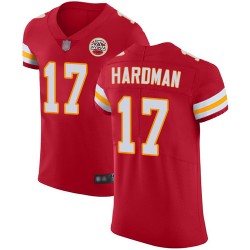 Elite Men's Mecole Hardman Red Home Jersey - #17 Football Kansas City Chiefs Vapor Untouchable