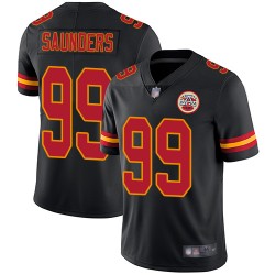 Limited Men's Khalen Saunders Black Jersey - #99 Football Kansas City Chiefs Rush Vapor Untouchable