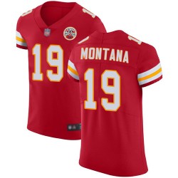 Elite Men's Joe Montana Red Home Jersey - #19 Football Kansas City Chiefs Vapor Untouchable
