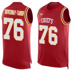 Limited Men's Laurent Duvernay-Tardif Red Jersey - #76 Football Kansas City Chiefs Player Name & Number Tank Top