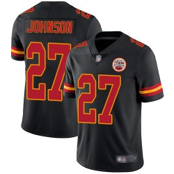Authentic Men's Larry Johnson Black Alternate Jersey - #27 Football Kansas  City Chiefs Throwback Size 40/M