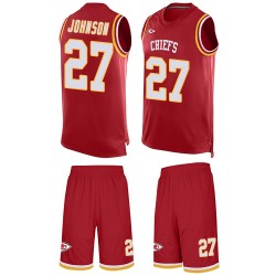 Limited Men's Larry Johnson Red Jersey - #27 Football Kansas City Chiefs Tank Top Suit